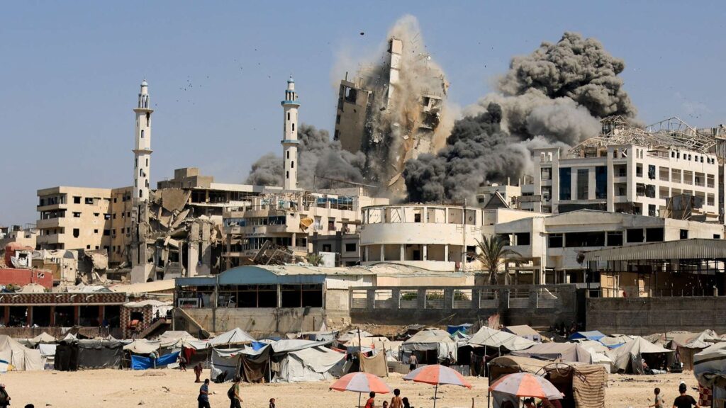 Gaza City bombing Reuters