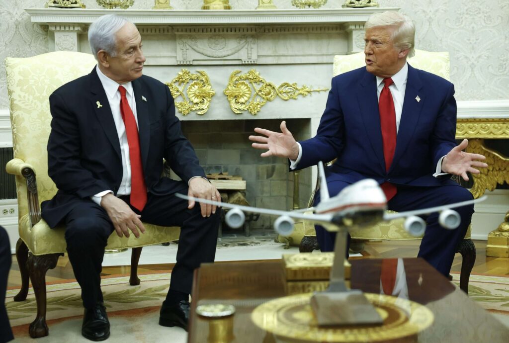 President Trump Meets With Visiting Israeli PM Netanyahu At The White House