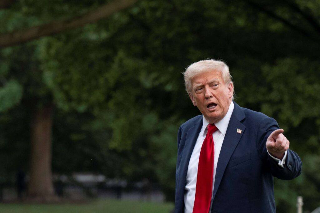 U.S. President Trump arrives back in Washington