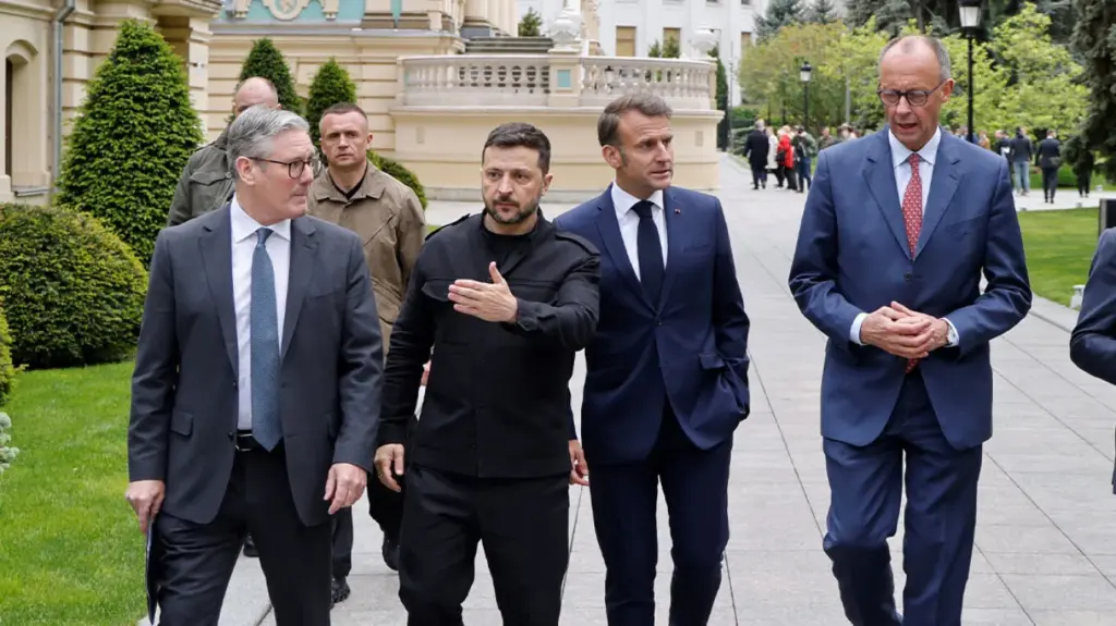 Macron zelensky merz starmer