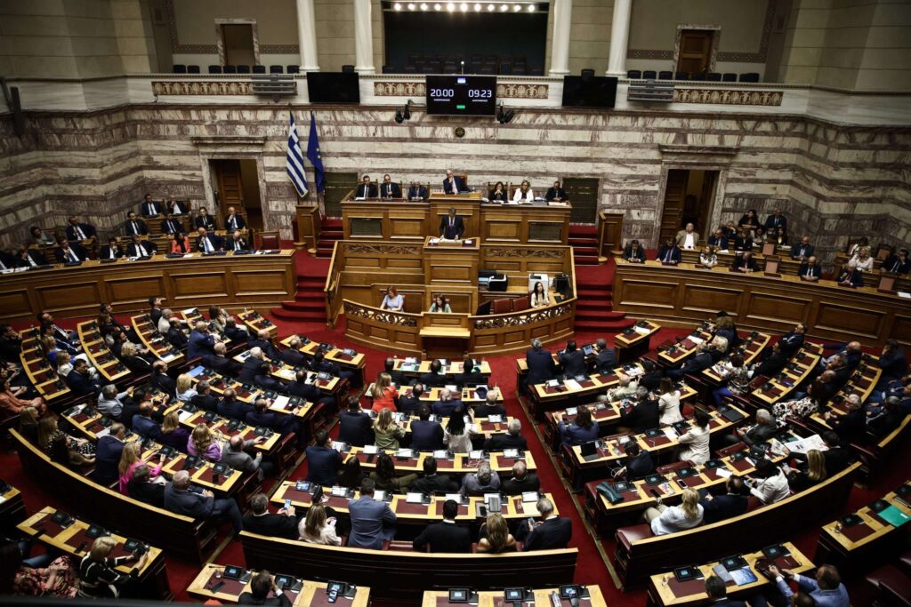 GREL23; National Elections 2023; Policy Statements; discussion; parliament; politician; politics; Βουλή; Εθνικές Εκλογές 2023; Κοινοβούλιο; Προγραμματικές Δηλώσεις; συνεδρίαση; Κυριάκος Μητσοτάκης; Kyriakos Mitsotakis; NEWS KEYWORD LIST SOOC; PM; Prime Minister; Πρωθυπουργός;